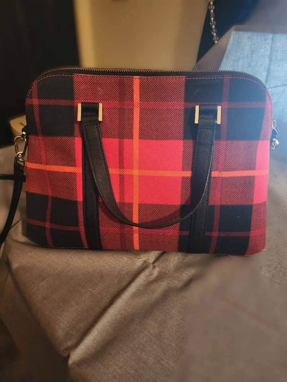 Kate Spade Red Buffalo Plaid Bag
